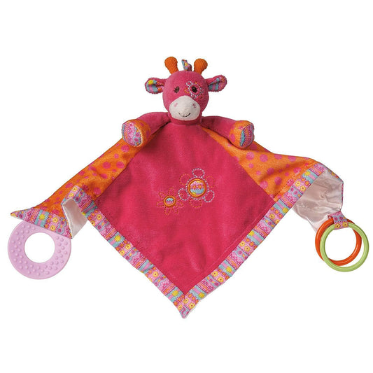 Mary Meyer Jasmine Pink Giraffe Plush Activity Blanket