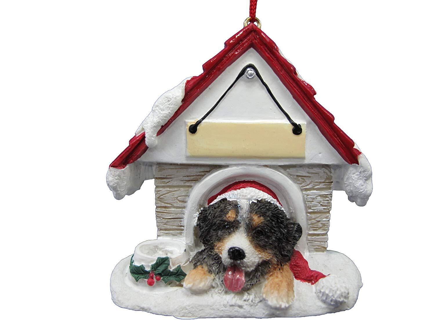 Bernese Mountain Dog Doghouse Ornament Hand Painted Easily Personalized