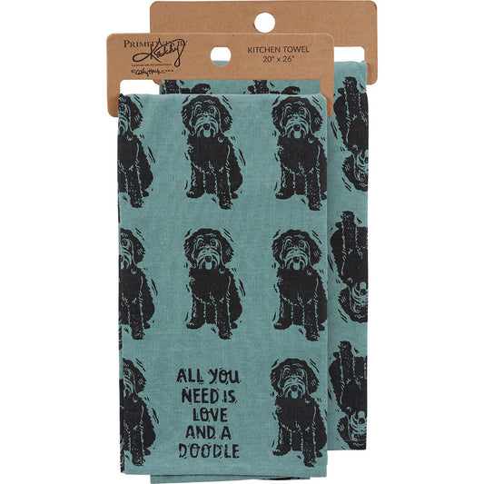 Primitives by Kathy Kitchen Towel - All You Need Is Love And A Doodle