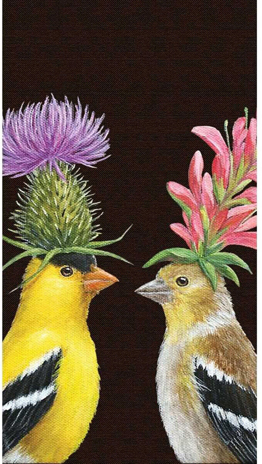 Paperproducts Design Paper Guest Towels, Vicki Sawyer, Goldfinch Couple