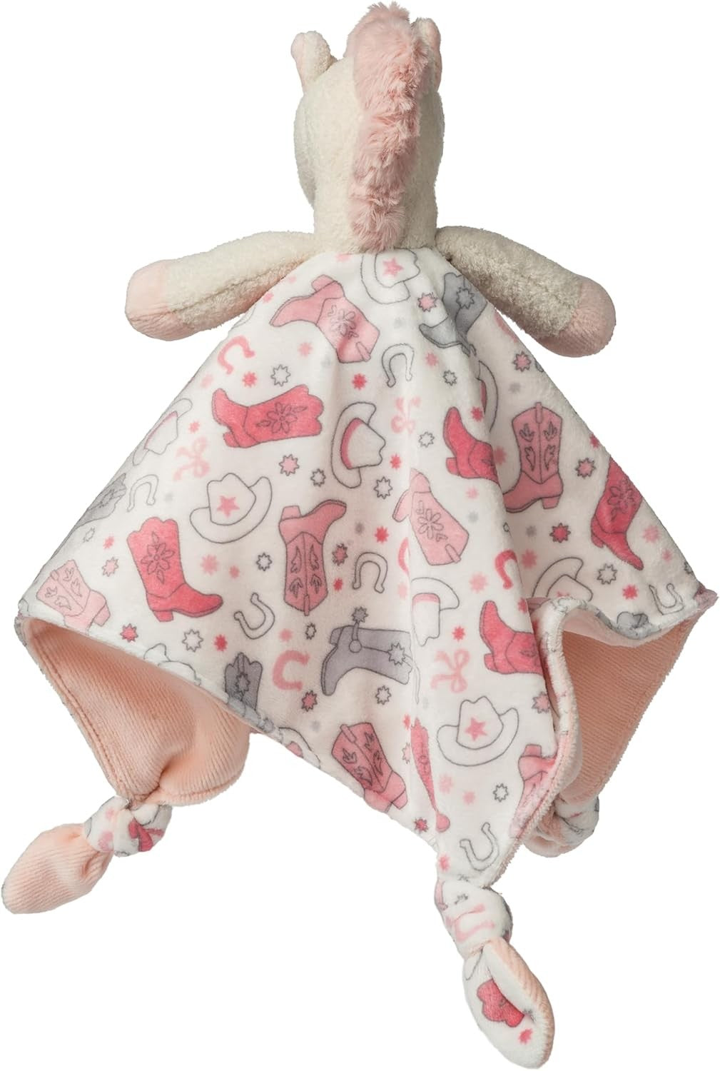 Mary Meyer Stuffed Animal Character Blanket, 13 x 13-Inches, Cream Giddy Up Pony