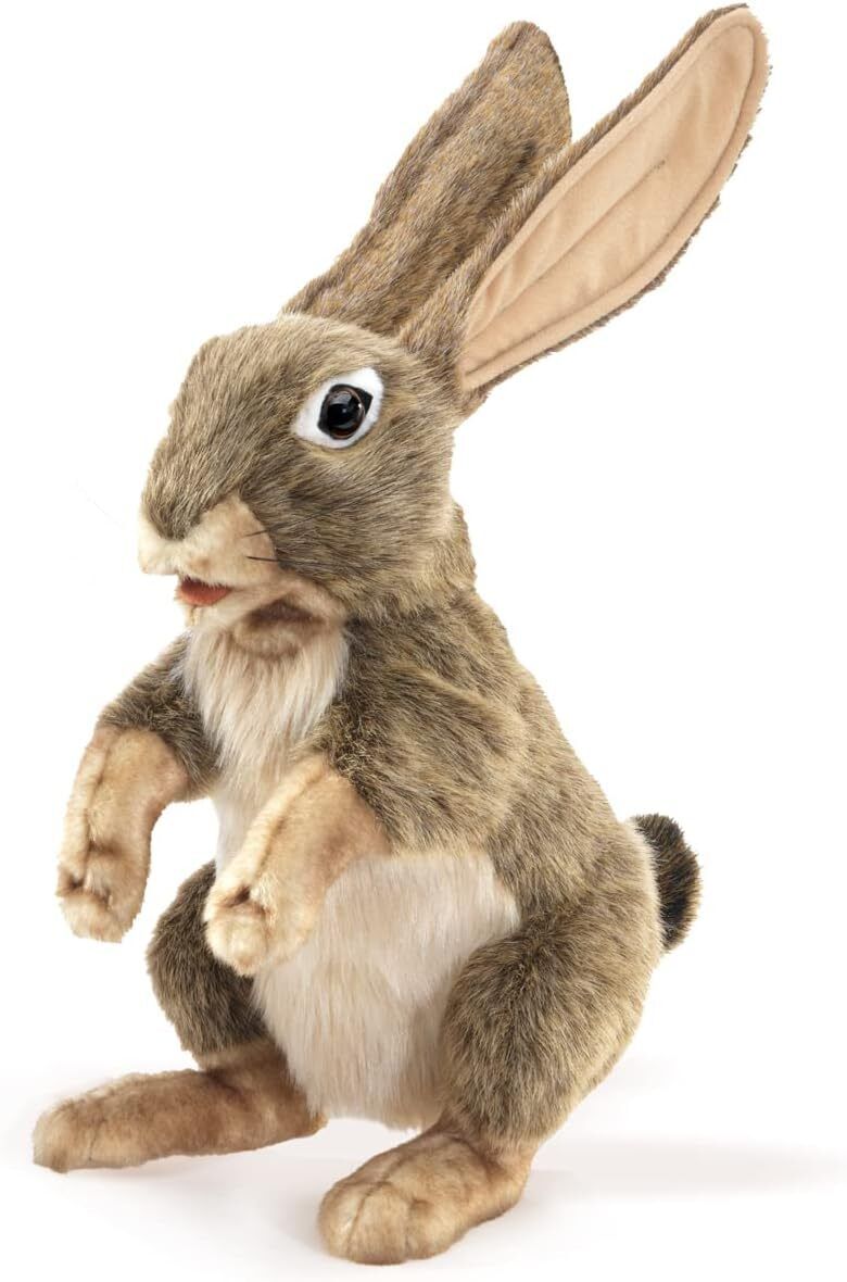 Folkmanis Jack Rabbit Hand Puppet, 15"