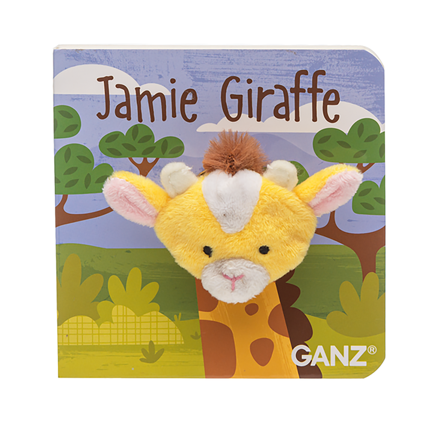 Baby Ganz Jamie Giraffe Finger Puppet Board Book, Ages 0+