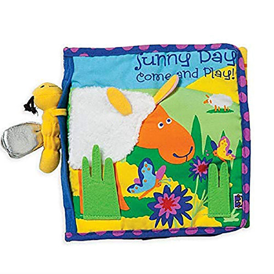 Manhattan Toy Soft Activity Book with Tethered Toy, Sunny Day