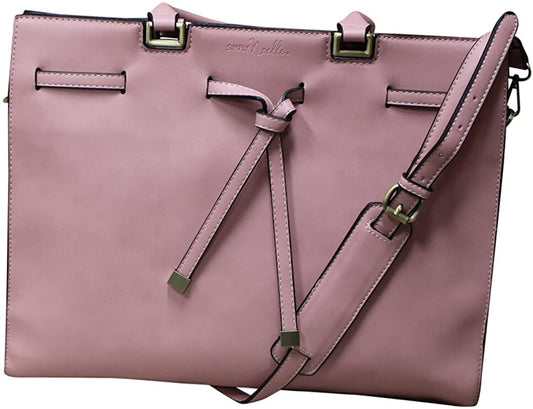 Simply Noelle All Tied Up Briefcase, Rose, Dark Pink