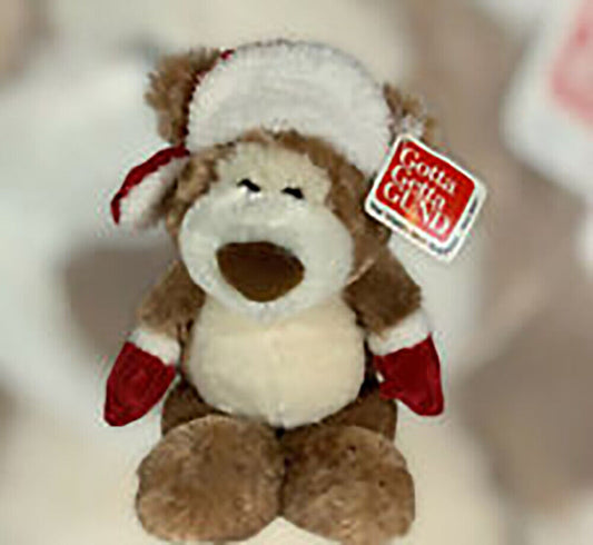 Gund Holiday Alfie Teddy Bear with Hat and Mittens Plush Stuffed Animal Toy, 13"
