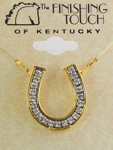 Finishing Touch Horseshoe Channel w/ Stones Necklace