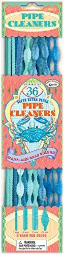 eeBoo Maryland Crab Blue Pipe Cleaners Craft Kit