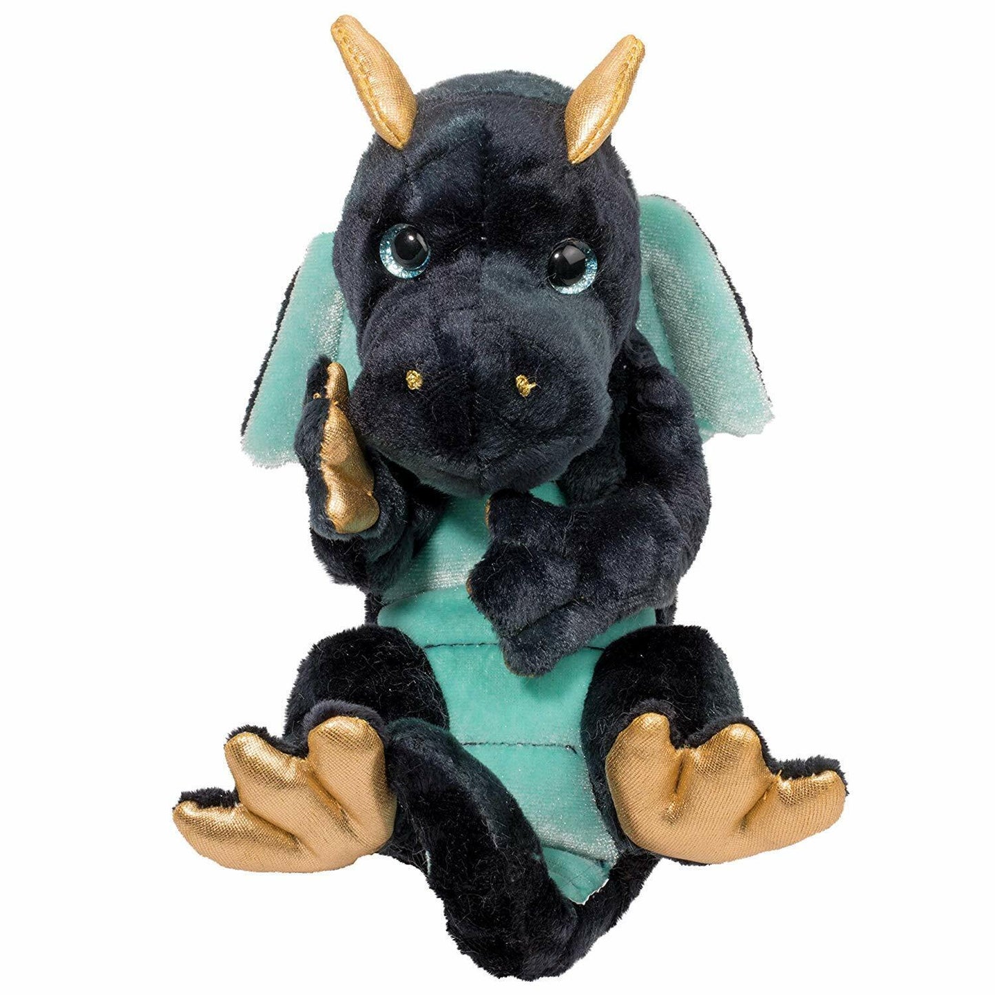 Douglas Toys Plush Navy Dragon Lil' Handful Stuffed Animal, 6"