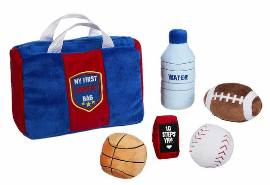 Baby Ganz All Star Sports Bag and Balls, 8" Plush Fabric Plush Figure Toy Set