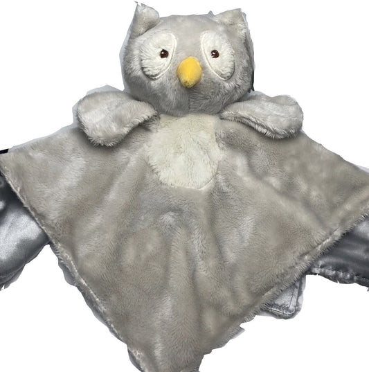 Mary Meyer Baby Grey Owl Small Security Blanket, 11.5" x 11.5"