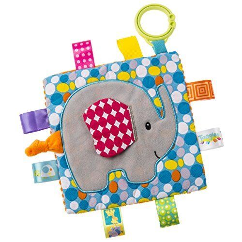 Taggies Crinkle Me Soother and Activity Toy, Elephant, 6 x 6"