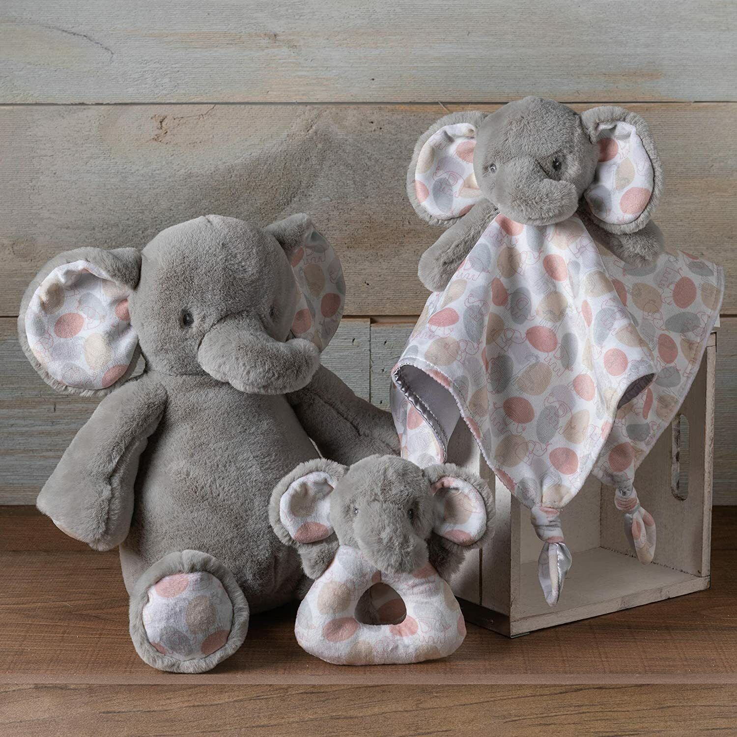 Mary Meyer Soft Ring Baby Rattle, 5-Inches, Grey Kalahari Elephant