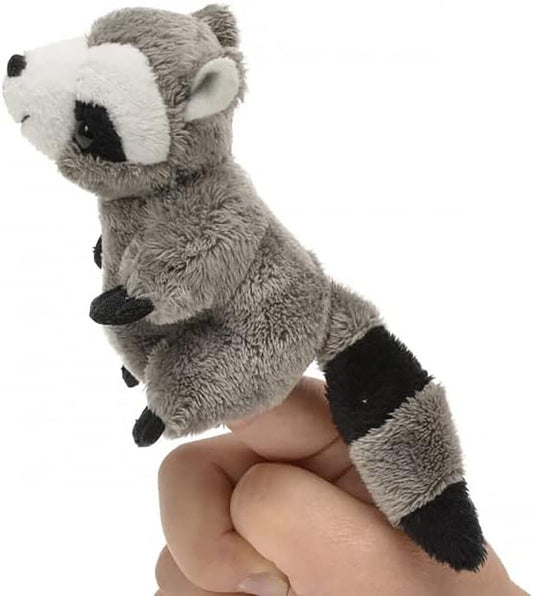Unipak 1199RA Raccoon Plush Finger Puppet, 3.5-inch Height