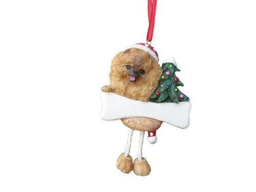 Pomeranian Ornament with "Dangling Legs" Hand Painted and Easily Personalized