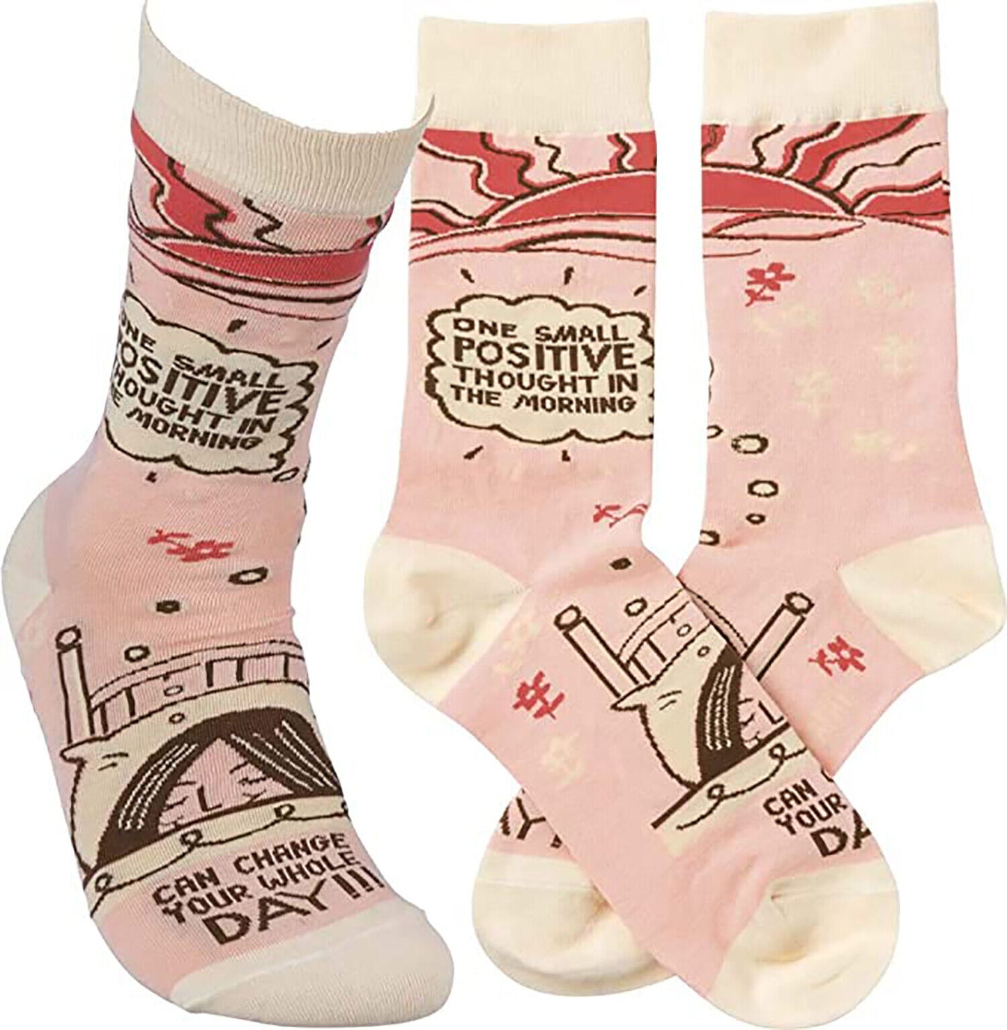 Primitives by Kathy Socks "One Small Positive Thought Can Change Your Day"