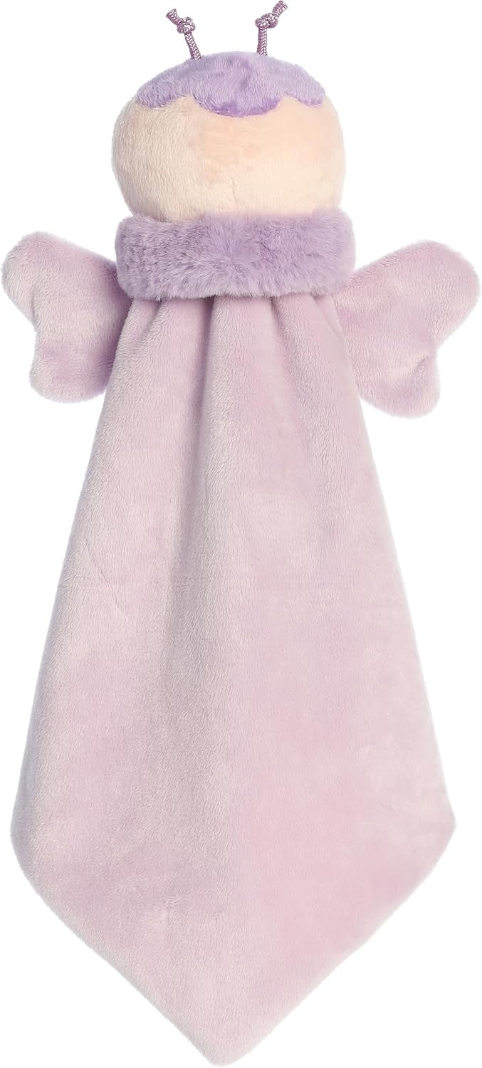Ebba Flutterflies Flutterfly Luvster Stuffed Animal Baby Blankie, Purple, 16"