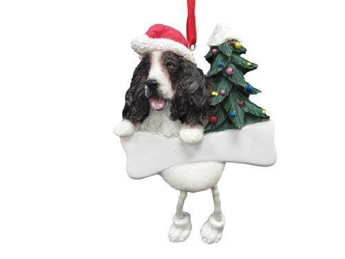 Springer Spaniel Ornament "Dangling Legs" Hand Painted and Easily Personalized