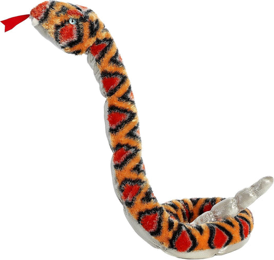 Aurora® Playful Snake Diamond Back Rattle Snake Plush Stuffed Animal, 50"