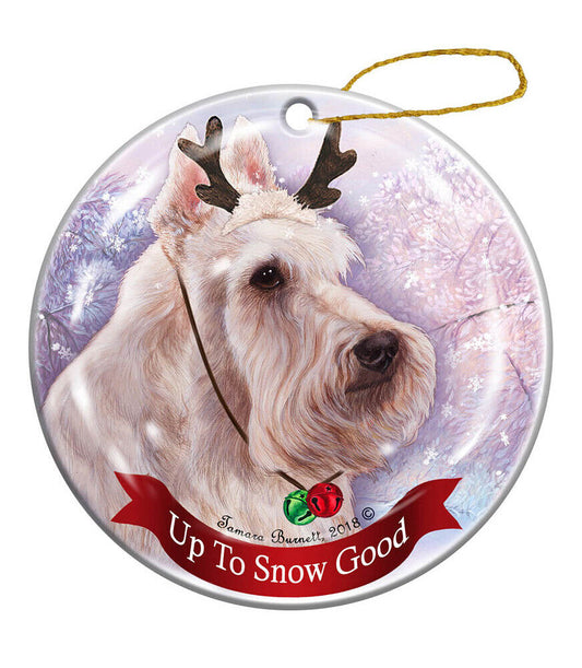 Holiday Pet Gifts Scottish Terrier Wheaten Dog Porcelain Christmas Ornament