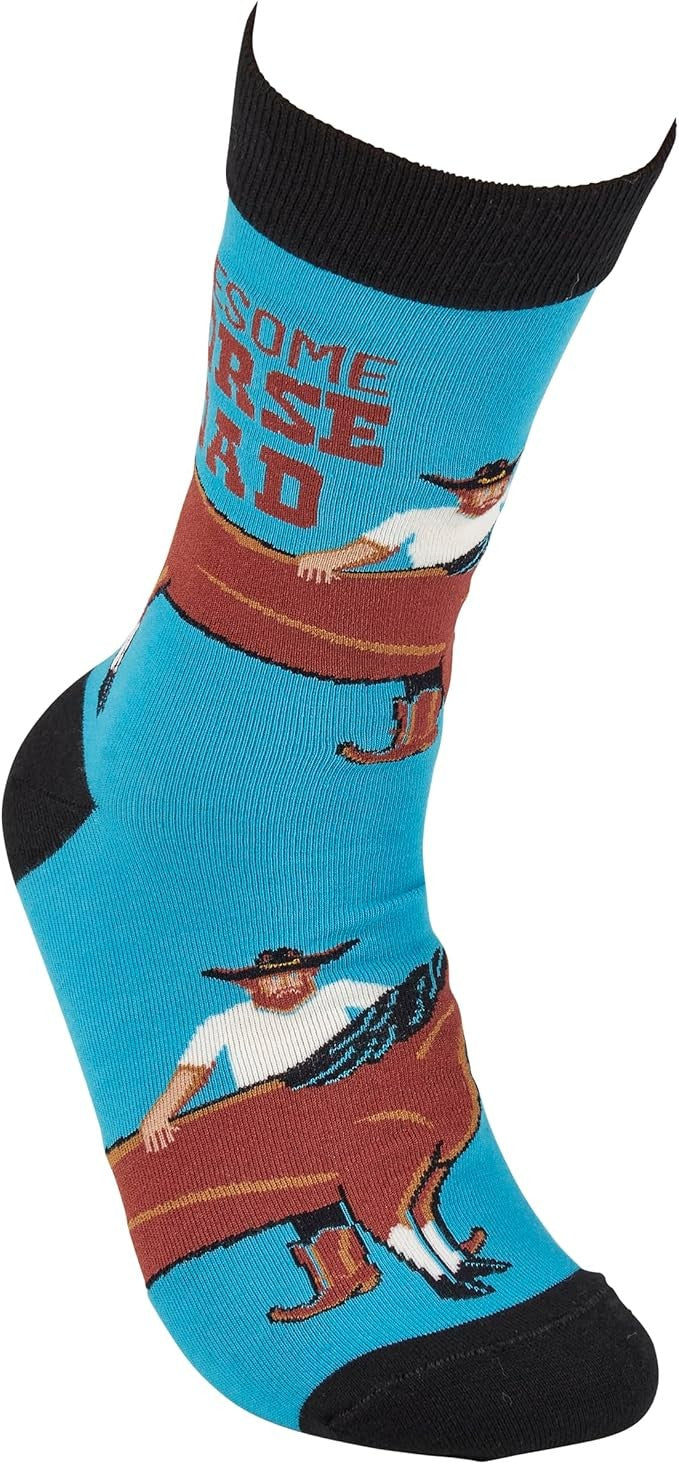 Primitives by Kathy Socks - Awesome Horse Dad Socks, One Size, Unisex