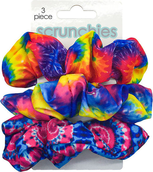 Spoontiques Tie Dye Hair Scrunchies (3-Pack)