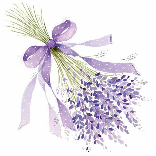 Paperproducts Design Lavender Beverage Napkin, 5" x 5", Multicolor