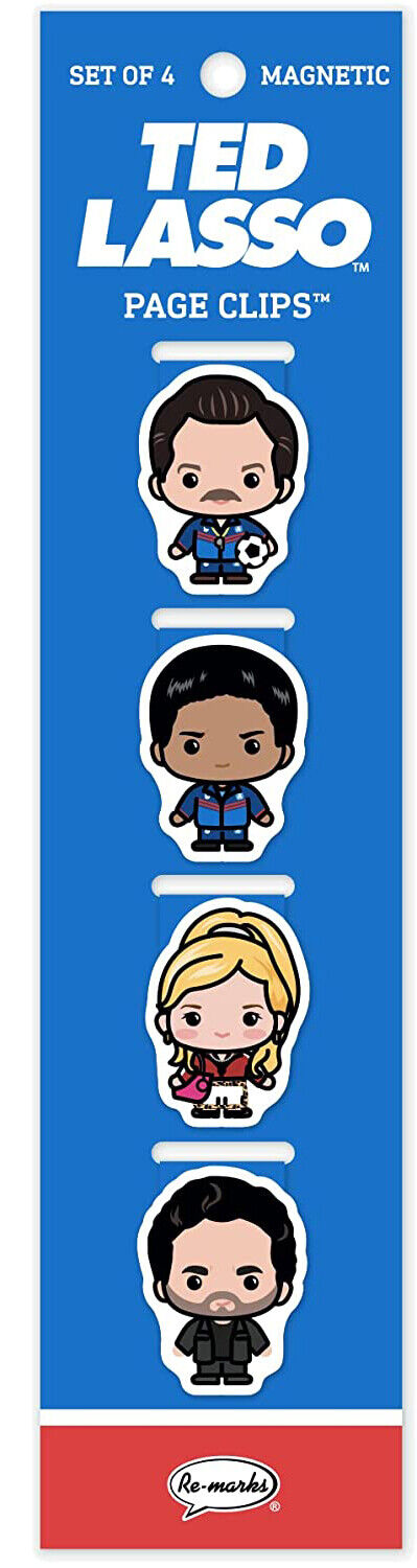 Re-Marks Ted Lasso Soccer Magnetic Page Clips, Set of 4