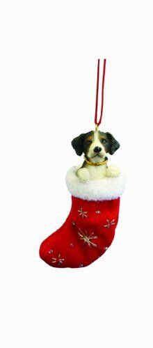 Bernese Mt. Dog Christmas Stocking Ornament w "Santa's Little Pals" Hand Painted