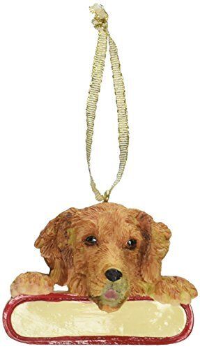 E & S Pets ORN218-15 Golden Retriever Santa's Pals Christmas Ornament