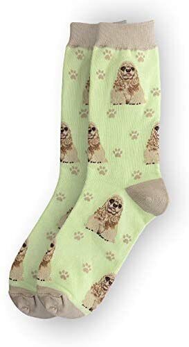 Happy Tails Cocker Spaniel Dog Lover Socks - One Size Fits Most