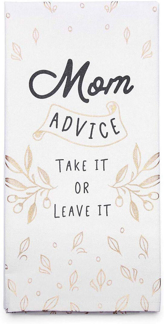 Enesco by Izzy and Oliver Mom Advice Take It Tea Towel, 27 x 19 inches