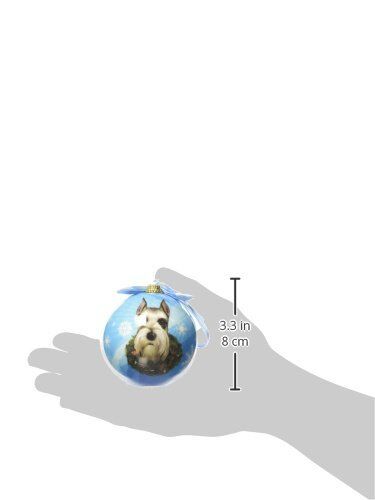 Schnauzer Christmas Ornament Shatter Proof Ball Easy To Personalize
