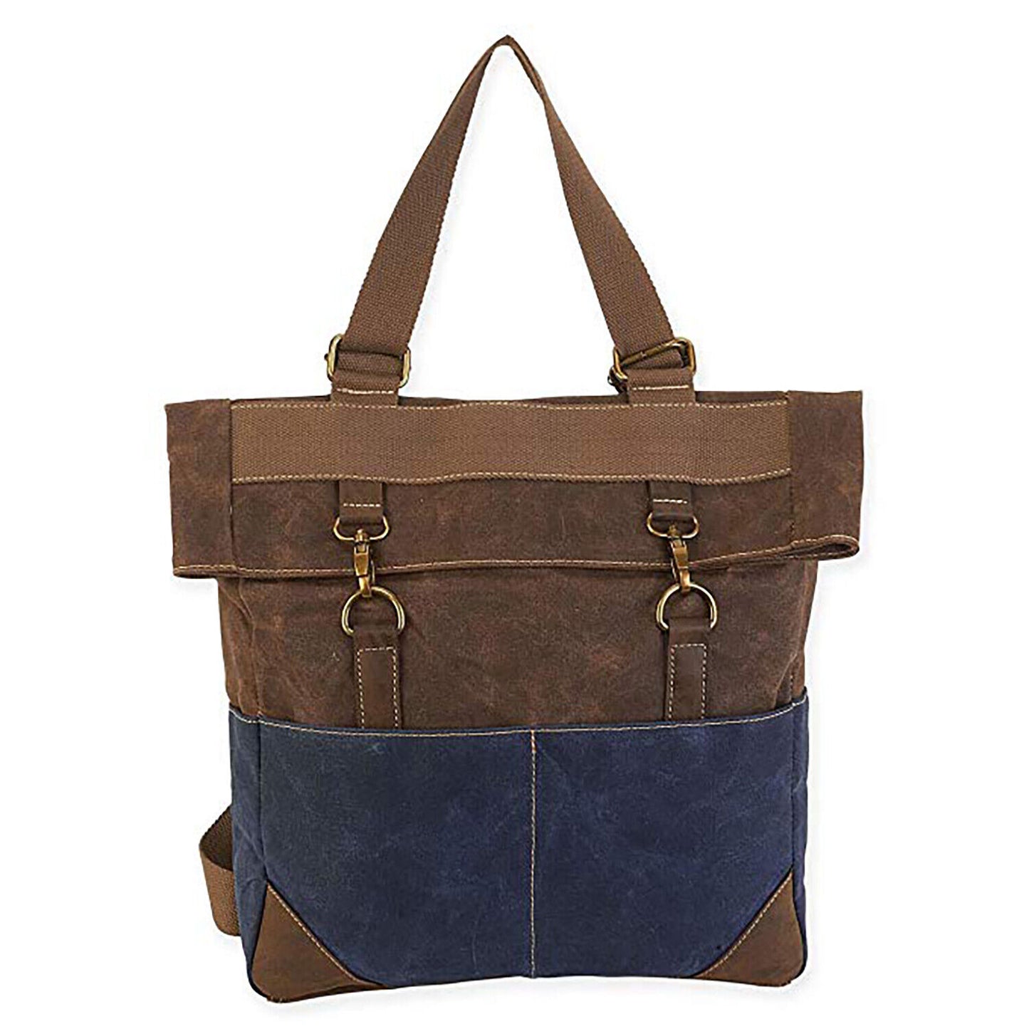 Sun 'N' Sand CargoIT Lennox Flap Over Backpack (Navy and Brown)  B