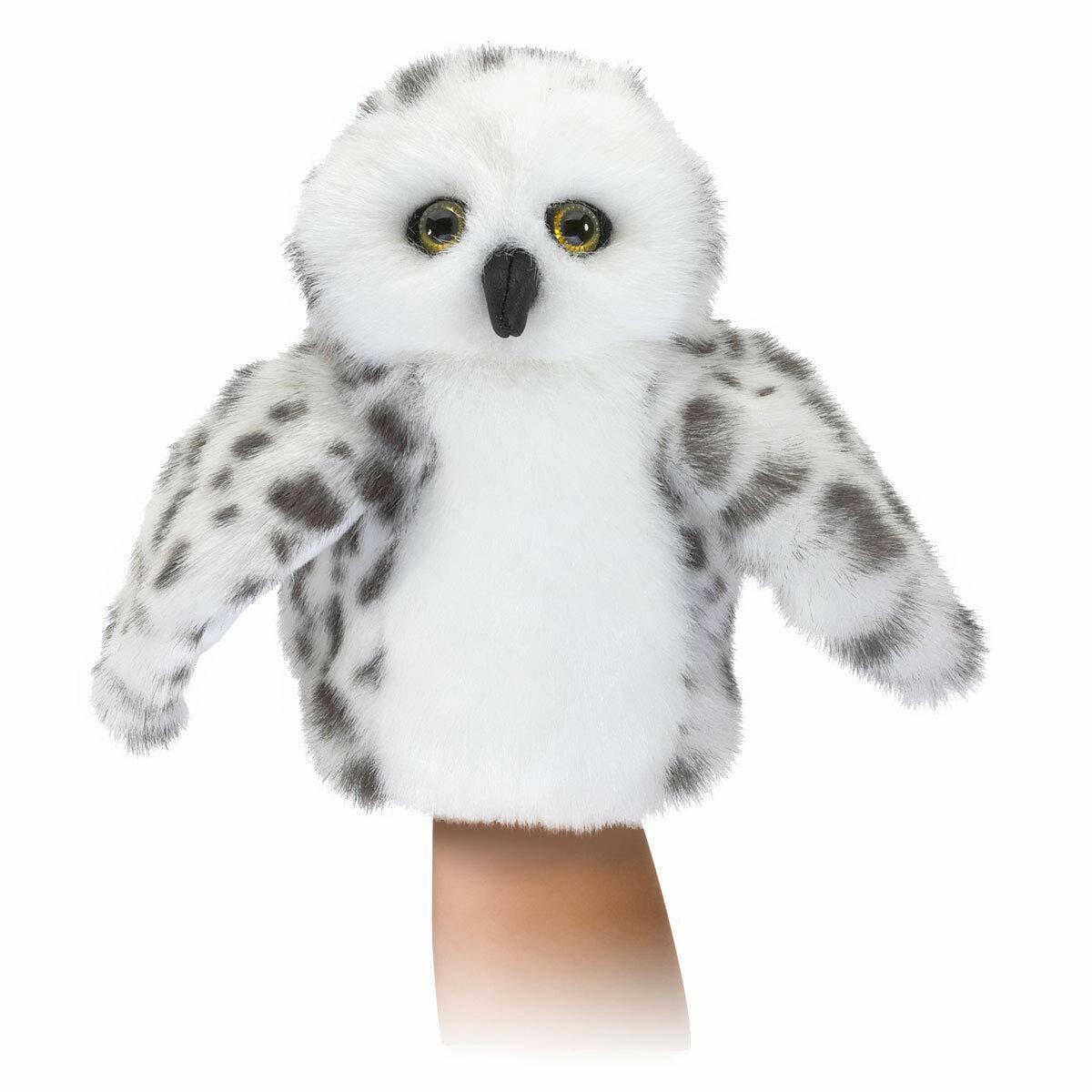 Folkmanis Little Snowy Owl Little Puppet, 8"