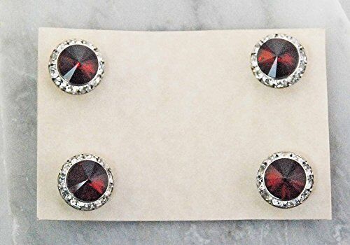 Finishing Touch Magnetic Tack Pin - Siam Red Stone - Silver Finish