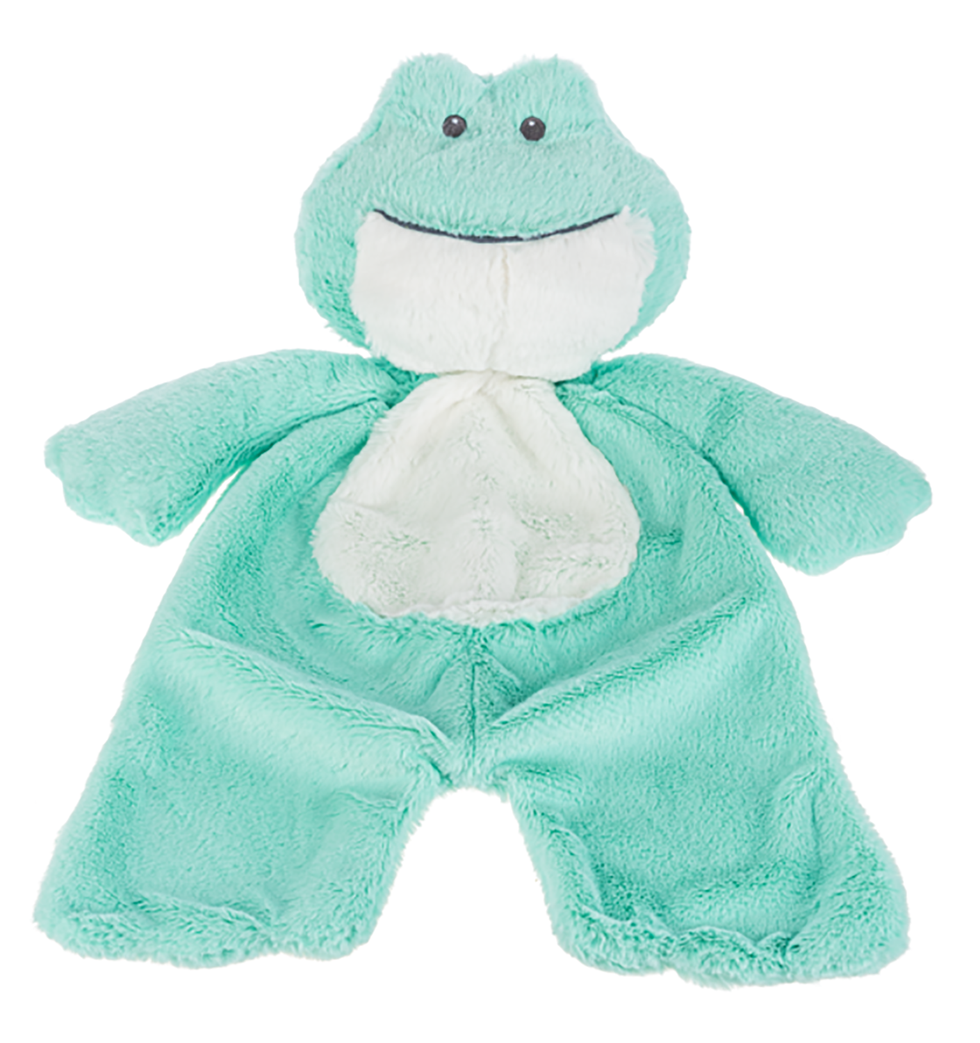 Baby Ganz Flat-A-Pat Downy Greenish Frog Baby Blanket - 18"