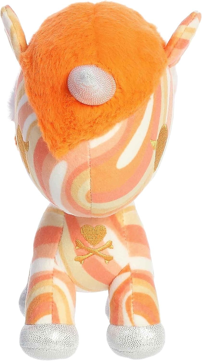 Aurora© Tokidoki Frozen Treats Unicorno Orange Swirl Stuffed Animal, 7.5 inches