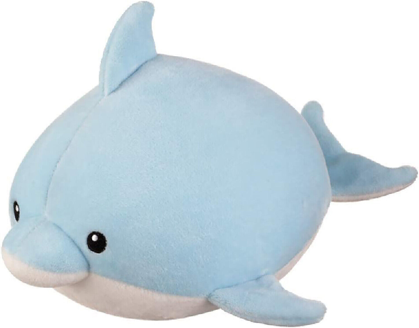 Ganz H14353 Squishy Squad Dolphin Plush Stuffed Animal, 10"