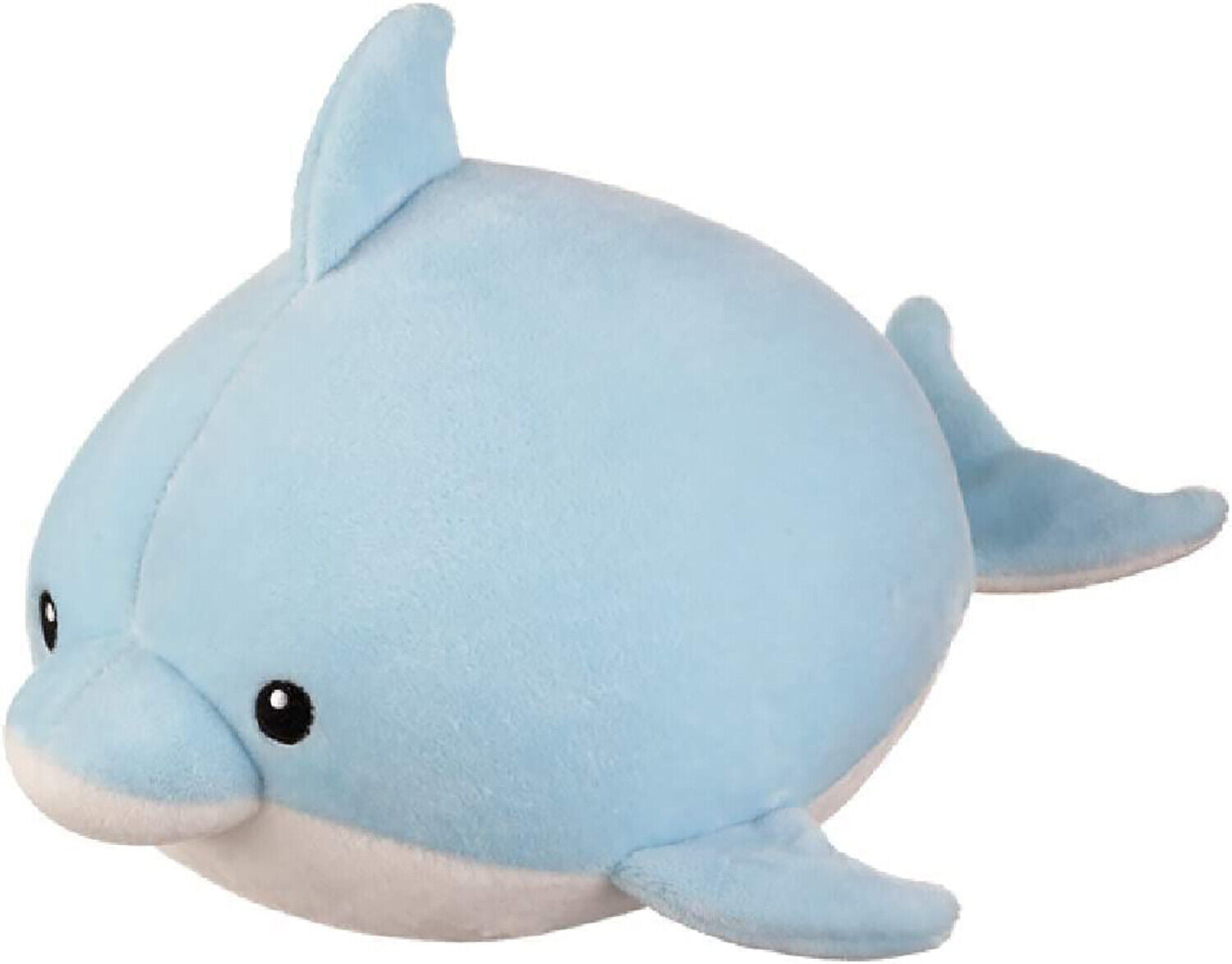 Ganz H14353 Squishy Squad Dolphin Plush Stuffed Animal, 10"