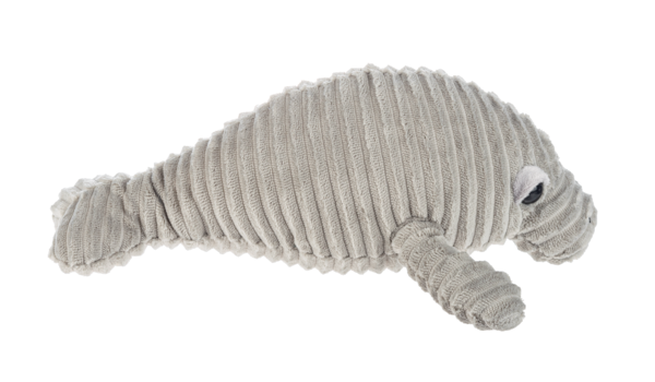 Ganz Ribbles Gray Manatee Corduroy Plush Stuffed Animal Toy, 13
