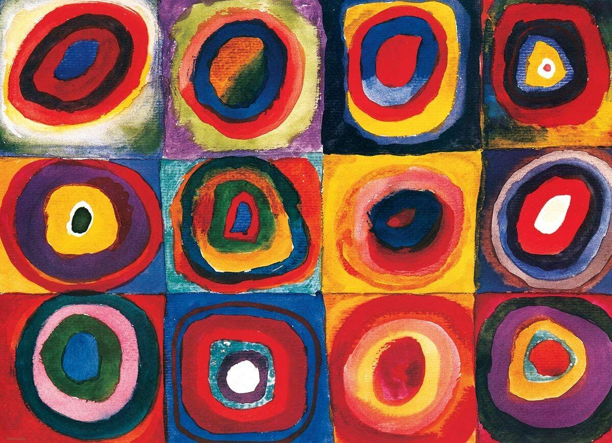 EuroGraphics Colour Study of Squares by Kandinsky Puzzle Jigsaw Puzzle, 100 pc.