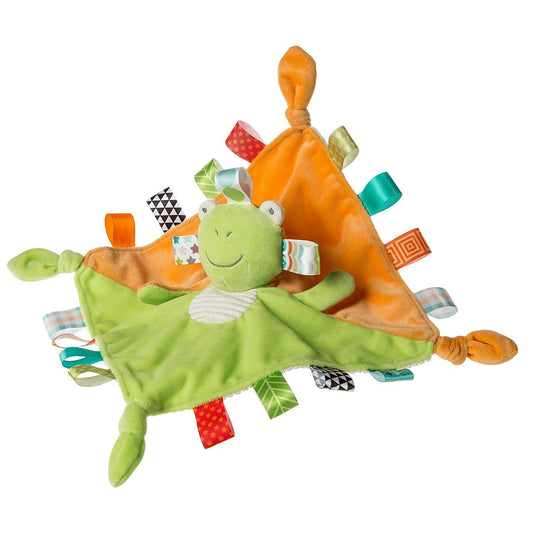 Mary Meyer Taggies Frog & Bear, 2-Sided Stuffed Animal Security Blanket 6"
