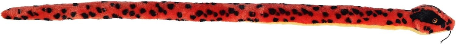 Aurora® Playful Red Viper Snake Red and Black Stuffed Animal, 50 in
