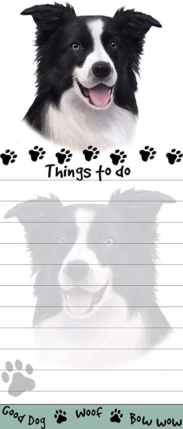 "Border Collie Magnetic List Pads" Uniquely Shaped Sticky Notepad