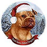 Holiday Pet Gifts Staffordshire Bull Terrier Orange Porcelain Ornament