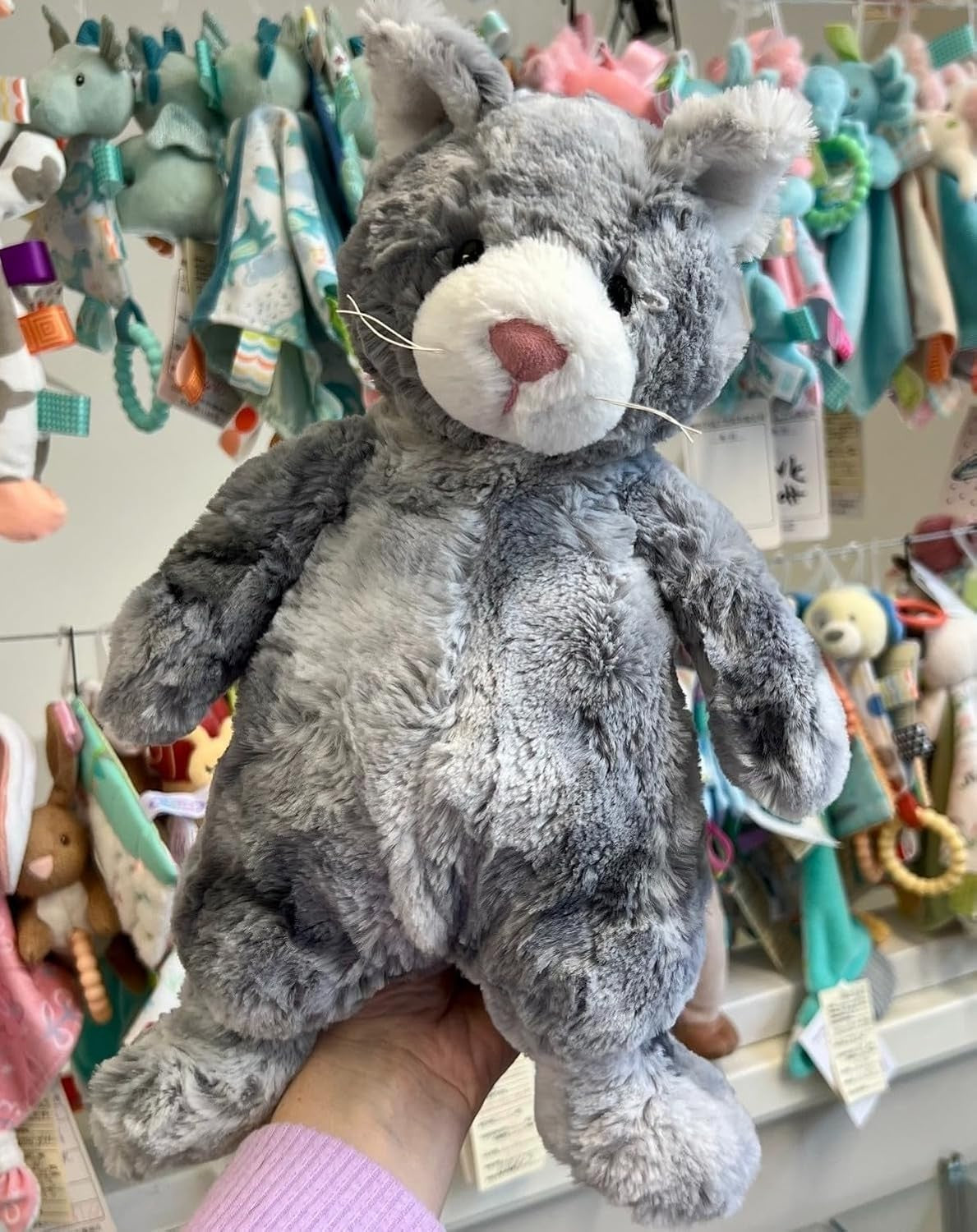 Mary Meyer Stuffed Animal Snuggables Plush Soft Toy, 14-Inches, Gray Kitty