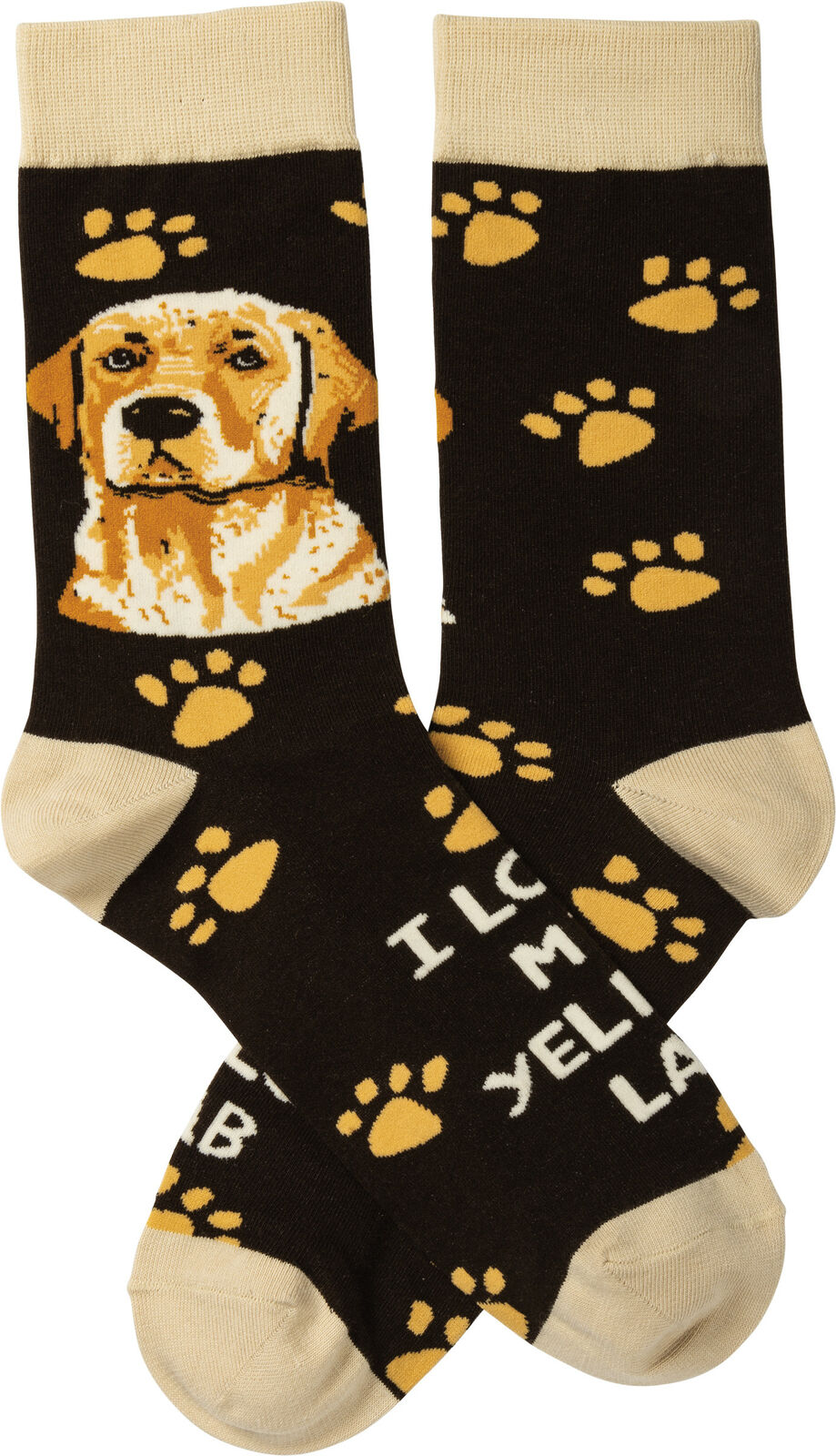 Primitives By Kathy Socks - I Love My Yellow Lab