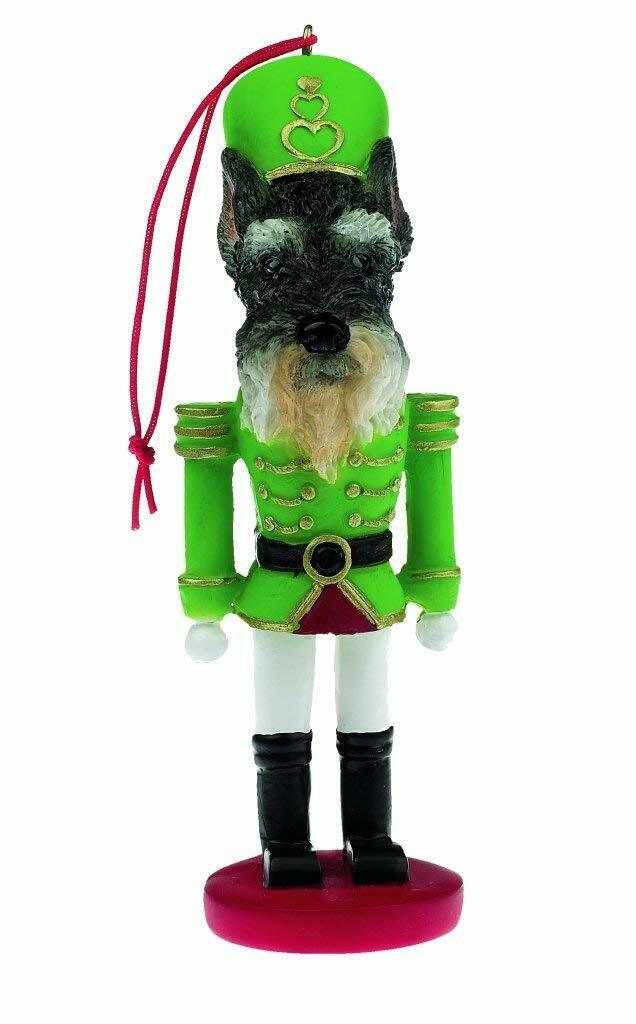 E&S Pets 35358-34 Schnauzer Cropped Ears Nutcracker Soldier Dog Ornament