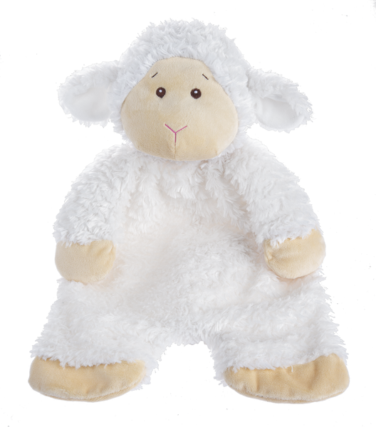 Baby Ganz Flat-A-Pat White Lamb Baby Blanket - 18"